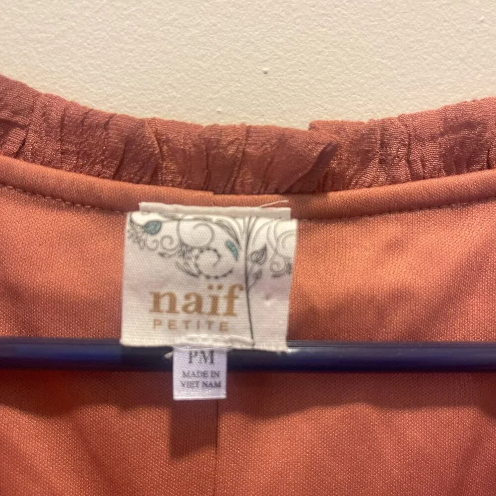 Naif Rust Ruffle Dress - Picture 2 of 3